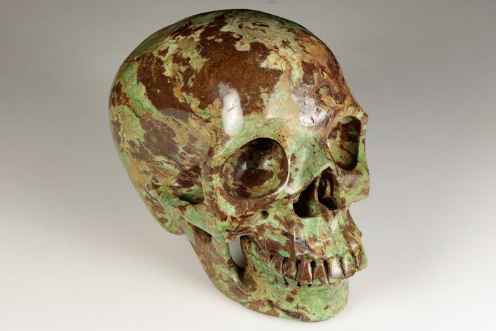 Realistic, Polished Autumn Jasper Skull #199603